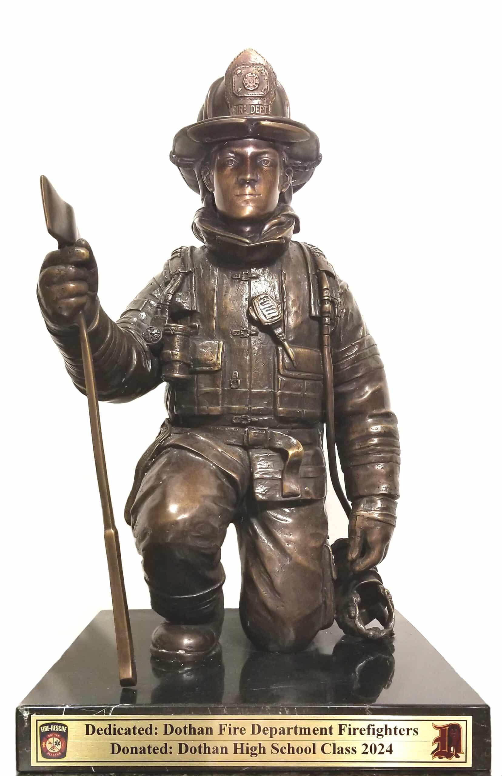 Bronze Fallen Firefighter Statue “Senior Class Legacy Gift” - A