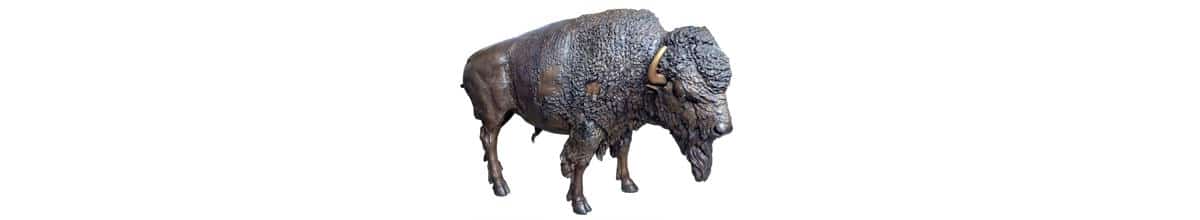 Nichols College Bronze Buffalo Mascot