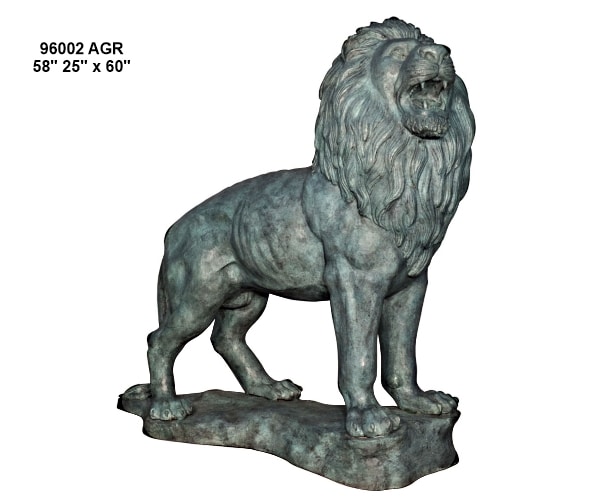 Bronze Growling Lion Statue - AF 96002 BGR