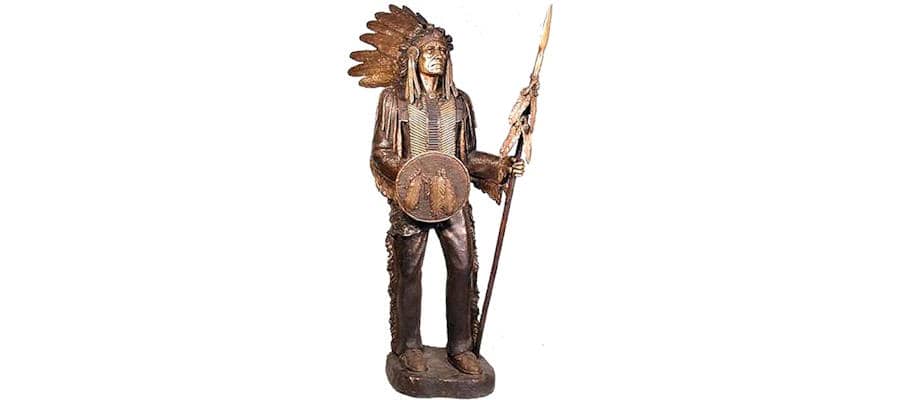 Bronze Indian mascot ststue