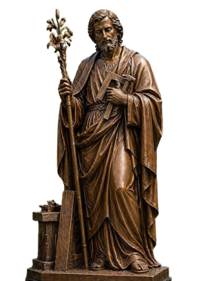 Bronze Saint Joseph Statue With Child Jesus Catholic Sculpture - AA-REL 9 Joseph