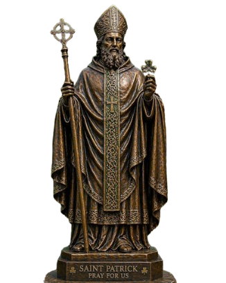 Bronze Saint Patrick Apolstle Statue - AA-REL 9 Patrick