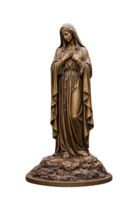 Bronze Virgin Mary Prayer Statue - AA-Rel 7