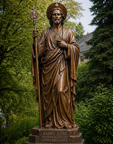 Bronze Saint Jude Statue Patron of Hopeless Causes Sculpture - AA-REL 9 Jude