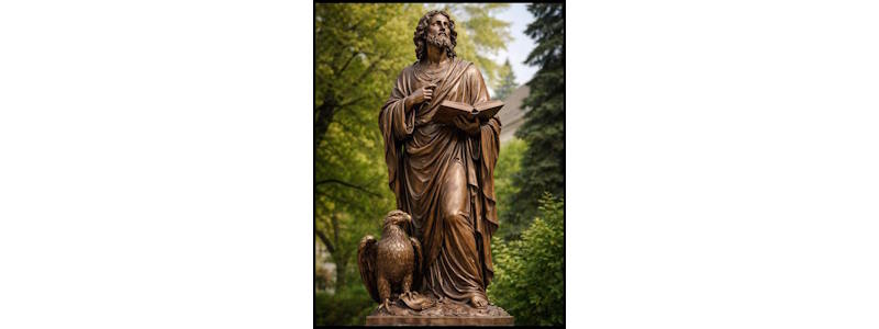bronze st john statue
