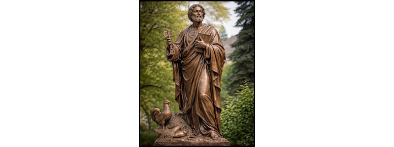 Bronze St. Teter statue