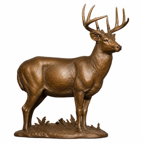 Bronze Prairie Buck Statue - AA Buck 11