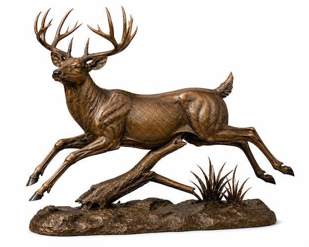 Bronze Jumping Buck Statue - AA Buck 6