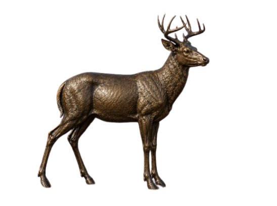 Bronze Sentinel Buck Statue - AA Buck 8