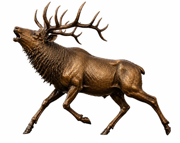 Bronze Bugling Elk Statue - AA ELK 1