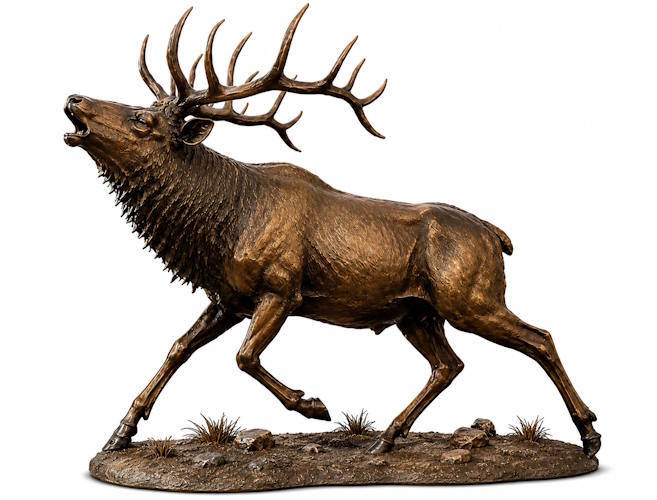 Bronze Bull Elk Statue - AA ELK 1B
