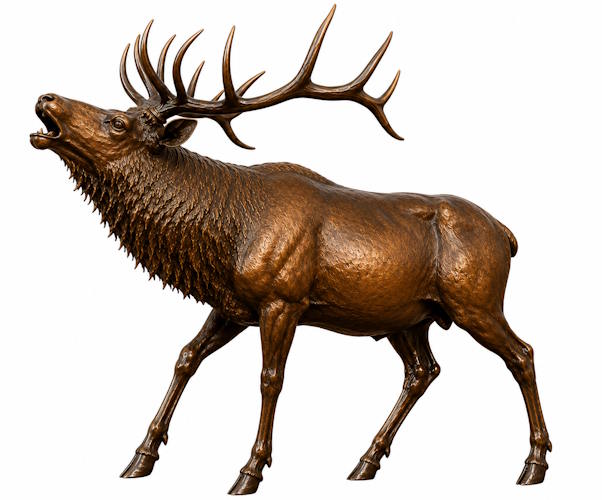 Bronze Bugling Bull Elk Statue – No Base - AA ELK 2