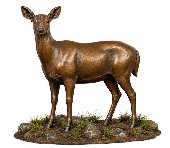 Bronze Female Elk Woodland Statue - AA ELK C 3