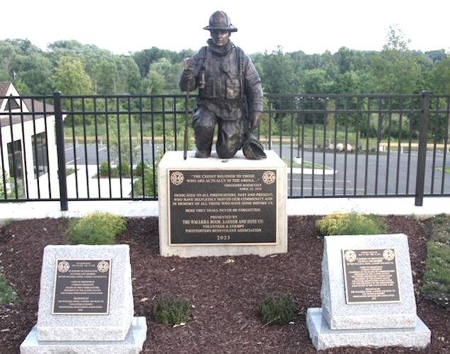 Wallkill Fire Department firefighter memorial statue in Wallkill New York