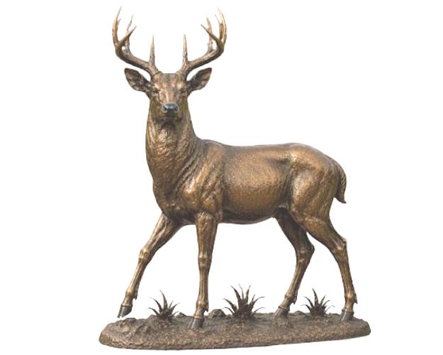 Bronze Woodland Buck Statue - AA Buck 12-1