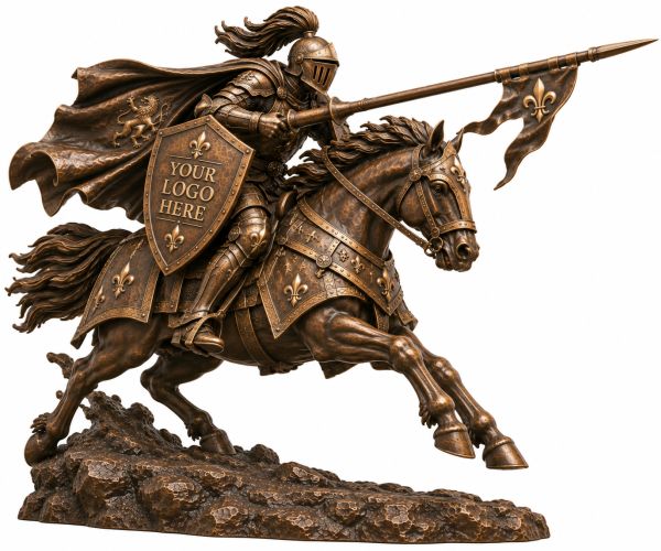 Bronze Knight Thunder Charge Statue - A11 Knight