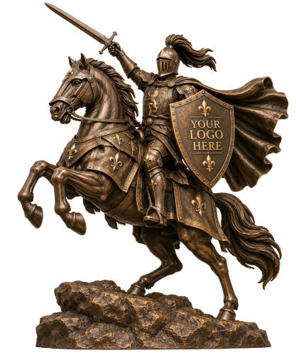 Bronze Knight on Horse Statue - A-3 Knight