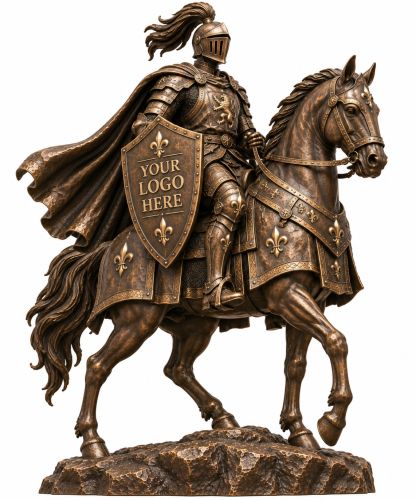 Bronze Mounted Knight Statue - A-4 Knight