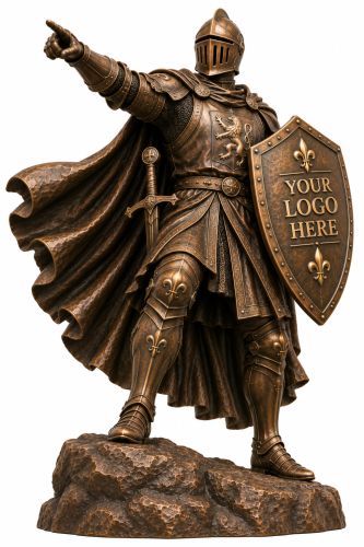 Bronze Knight Battle Commander Statue - A-5 Knight
