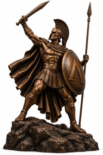 Bronze Spartan Victory Warrior Mascot Statue - A-11 SP
